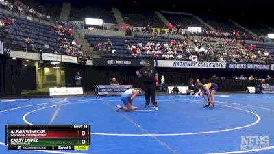 109 lbs Champ. Round 2 - Alexis Winecke, Wisconsin Stevens Point vs Cassy Lopez, Presbyterian