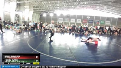 100 lbs Round 2 (4 Team) - Mckoy Evans, Sanderson Wrestling Academy vs Bruin Bloomer, Warriors Of Christ