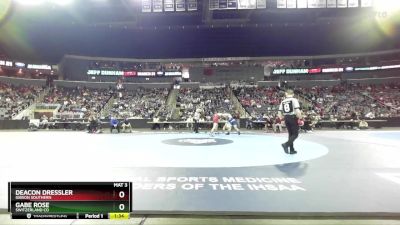 144 lbs Quarterfinal - Deacon Dressler, Gibson Southern vs Gabe Rose, Switzerland Co