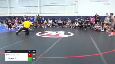 133 lbs Semifinal - Trey Sheppard, West Virginia Wild vs Grady Hayden, Dayton Bandits - Gray