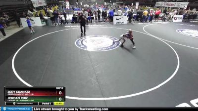 71 lbs Quarterfinal - Jordan Ruiz, Laguna Hills Hawkeye WC vs Joey Granata, Freedom Wrestling Club