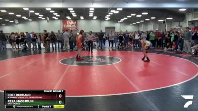 110 lbs Champ. Round 2 - Reza Massjouni, Unattached vs Colt Hubbard, Honaker Tigers Youth Wrestling