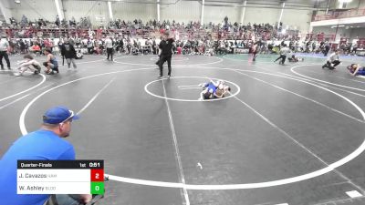 50 lbs Quarterfinal - Jett Cavazos, Hammer House Mafia vs Weston Ashley, Bloomfield YW