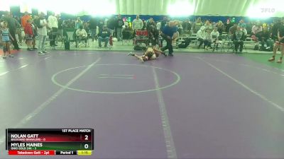 52 lbs Finals (2 Team) - Nolan Gatt, Backyard Brawlers vs Myles Maines, Ohio Gold 24k