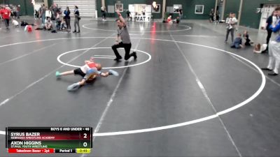 46 lbs 2nd Place Match - Syrus Bazer, Nebraska Wrestling Academy vs Axon Higgins, St.Paul Youth Wrestling