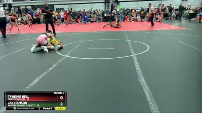 100 lbs Round 7 (10 Team) - Tyheime Bell, Terps Xpress MS vs Jax Hanson, Whitted Trained Dynasty