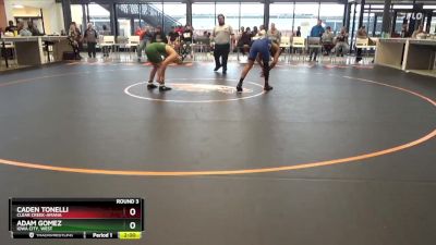 JV-18 lbs Round 3 - Adam Gomez, Iowa City, West vs Caden Tonelli, Clear Creek-Amana