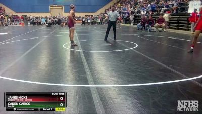 1 - 175 lbs Champ. Round 1 - Caden Carico, Galax vs James Hicks, Lancaster High School