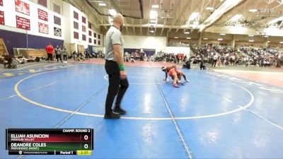 125 lbs Champ. Round 2 - Deandre Coles, Providence (Mont.) vs Elijah Asuncion, Missouri Valley