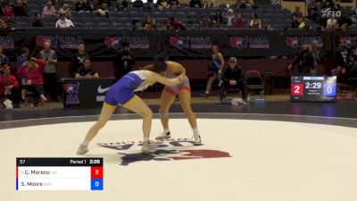 57 lbs Quarterfinal - Carolina Moreno, Arizona vs Shelby Moore, Bearcat Wrestling Club