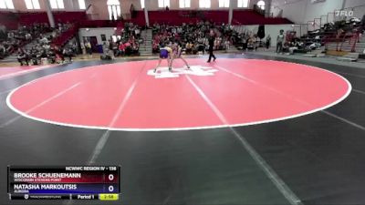 136 lbs Quarterfinal - Brooke Schuenemann, Wisconsin Stevens Point vs Natasha Markoutsis, Aurora