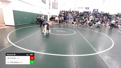 165 lbs Round Of 32 - Basel Chwiki, Jonathan Law vs Lucas Theriaque, Woodstock Academy