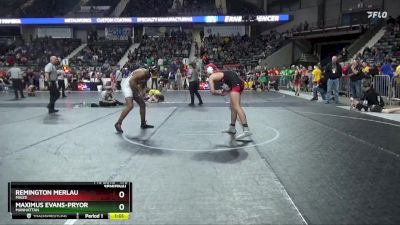 175 lbs Semifinal - Remington Merlau, Maize vs Maximus Evans-Pryor, Manhattan