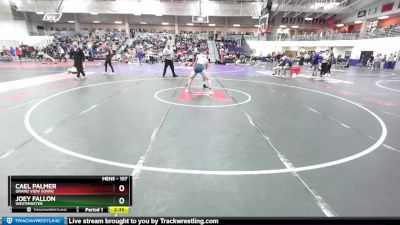 157 lbs Champ. Round 2 - Cael Palmer, Grand View (Iowa) vs Joey Fallon, Westminster