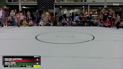 76 lbs Semis (4 Team) - Kruz Moss, Team Gotcha vs Kolton Hartman, Team Ohio