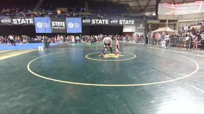 43 lbs Champ. Round 2 - Jacob Sawyer, Thunder Mountain Wrestling Club vs Barrett Hubbard, Junkyard Dogs Wrestling Club