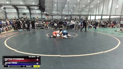 157 lbs Cons. Semi - Dayton Fitzgibbon, WA vs Jacob Perez, CA