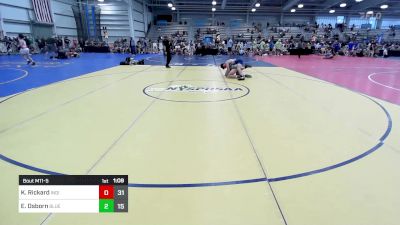 182 lbs Rr Rnd 2 - Kade Rickard, Indiana Outlaws Yellow vs Ethan Osborn, Blue Wave