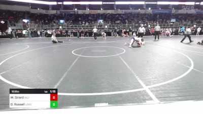 163 lbs Quarterfinal - Maddox Girard, Salina Wrestling Club vs Oren Russell, Live Oak Wrestling Club