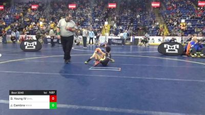 60 lbs Round Of 16 - Dozier Young IV, Shaler Area vs John Cambra, Mahanoy