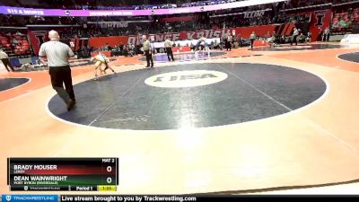 1A 106 lbs Quarterfinal - Brady Mouser, LeRoy vs Dean Wainwright, Port Byron (Riverdale)