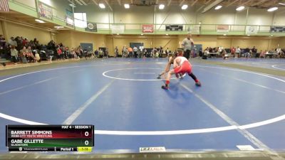 65 lbs Quarterfinal - Barrett Simmons, Webb City Youth Wrestling vs Gabe Gillette, Gladiators