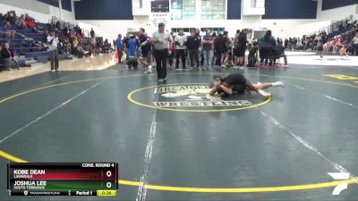 132 lbs Cons. Round 4 - Kobe Dean, Lawndale vs Joshua Lee, South Torrance