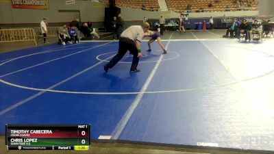 D1-106 lbs Champ. Round 1 - TIMOTHY CABECERA, Cesar Chavez vs Chris Lopez, Sunnyside H.S.