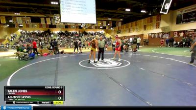 145 lbs Cons. Round 3 - Talen Jones, Liberty vs Ashton Lassig, Temecula Valley