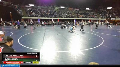 86 lbs Champ. Round 1 - Lincoln Whitcome, Waverly Area Wrestling Club vs Ryder Jansen, Iowa