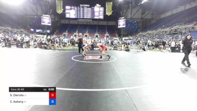 126 lbs Cons 32 #2 - Steele Diercks, Iowa vs Cade Aaberg, Wisconsin