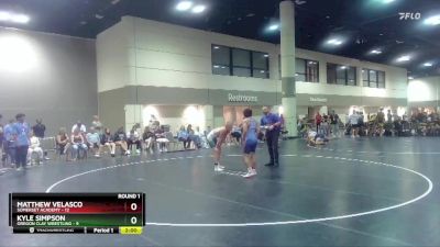 132 lbs Round 1 (6 Team) - Matthew Velasco, Somerset Academy vs Kyle Simpson, Oregon Clay Wrestling