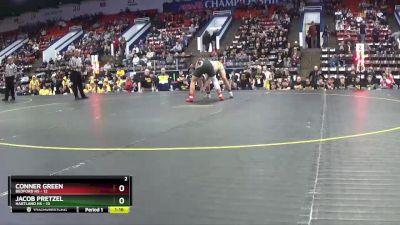 215 lbs Quarterfinals (8 Team) - Conner Green, Bedford HS vs Jacob Pretzel, Hartland HS