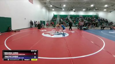 115 lbs Semifinal - Brianna Uhrig, Green River Grapplers Wrestling vs Tristan Harns, Eastside United Wrestling Club