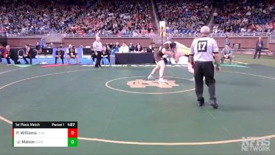 D2-285 lbs 1st Place Match - James Mahon, Goodrich HS vs Parker Williams, Zeeland East HS