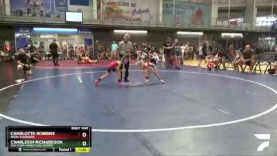 55 lbs Round 2 - Charleigh Richardson, The Storm Wrestling Center vs Charlotte Robbins, Bison Takedown