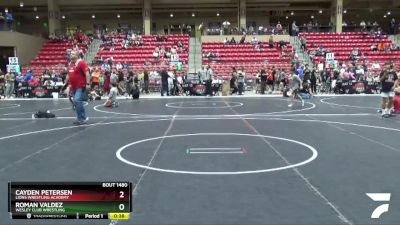 55 lbs 3rd Place Match - Cayden Petersen, Lions Wrestling Academy vs Roman Valdez, Wesley Club Wrestling