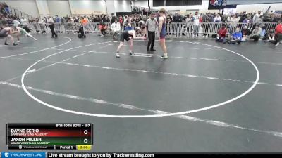 157 lbs Champ. Round 3 - Dayne Serio, SPAR Wrestling Academy vs Jaxon Miller, Ubasa Wrestling Academy