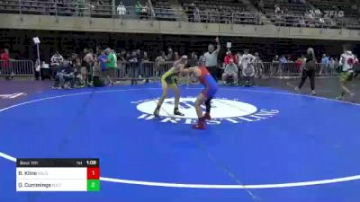 95 lbs Consi Of 8 #2 - Brennan Kline, Baldwinsville, NY vs Quade Cummings, Milford, DE