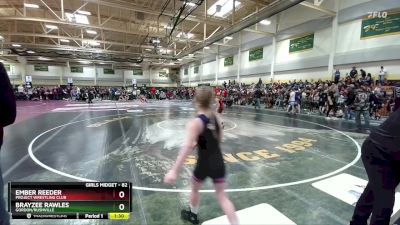 82 lbs Quarterfinal - Brayzee Rawles, Gordon/Rushville vs Ember Reeder, Project Wrestling Club