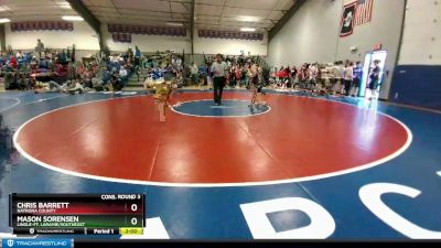 126 lbs Cons. Round 3 - Chris Barrett, Natrona County vs Mason Sorensen, Lingle-Ft. Laramie/Southeast