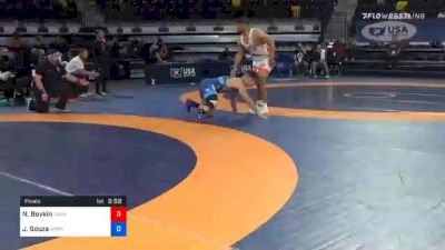 97 kg Final - Nicholas Boykin, Sunkist Kids Wrestling Club vs James Souza, Army (WCAP)