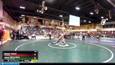 170 lbs Cons. Round 2 - Brae Sepulveda, La Costa Canyon vs Brady Wight, Vacaville