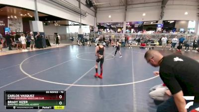 70 lbs Cons. Round 3 - Carlos Vasquez, El Paso Enforcers Wrestling Club vs Brady Hizer, Boneyard Wrestling Academy