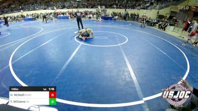 119 lbs Quarterfinal - Hayes McNeill, Deer Creek Wrestling Club vs Timothy Williams, Tuttle Wrestling