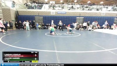 106 lbs Cons. Round 3 - Landan Lysholm, Mountain Man Wrestling Club vs Cooper Harger, Lil Mavs