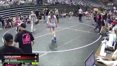 95 lbs Round 3 (6 Team) - Josie Wilson, Kansas Lavendar Dragon vs Alayna Gussiaas, North Dakota 2