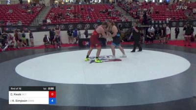 130 kg Rnd Of 16 - Cody Kwak, Victory School Of Wrestling vs Hayden Simpson, Cowboy RTC