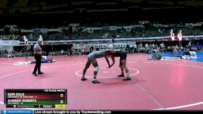 174 lbs Finals (2 Team) - Dom Solis, University Of Maryland vs Darrien Roberts, Oklahoma