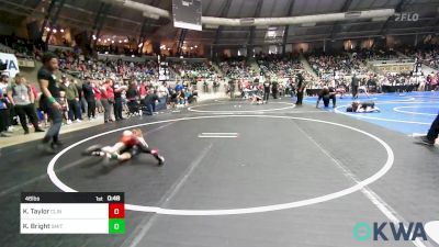 46 lbs Round Of 16 - Knox Taylor, Clinton Youth Wrestling vs Kipp Bright, Smith Wrestling Academy